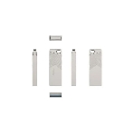 Флешка USB Netac UM1 (NT03UM1N-128G-32PN), 128Gb, USB 3.2, R/W 150/45, серебристый, фото 1