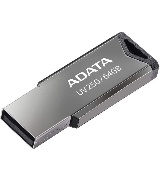 Флешка USB ADATA UV250 (AUV250-64G-RBK), 64Gb, USB 2.0, R/W 25/10, черный