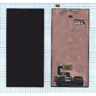 Дисплей для Samsung Galaxy S23 Ultra SM-S918B в сборе с тачскрином, черный orig