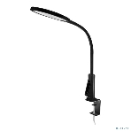 Светильник настольный Camelion KD-837 C02 черный LED на струбц., 7Вт, 230В, 450лм, сенс.рег. ярк и цвет.темп, USB-5В,1А, фото 1