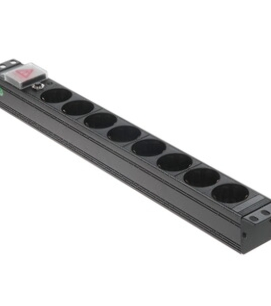 Блок распределения питания Lanmaster TWT-PDU19-10A8P-3.0 гор.размещ. 8xSchuko базовые 10A Schuko 3м