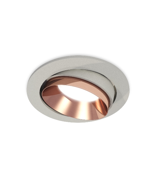 Комплект встраиваемого поворотного светильника Ambrella light XC7653025 SGR/PPG серый песок/золото розовое полированное MR16 GU5.3 (C7653, N7035)