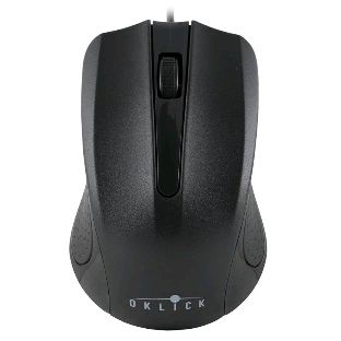 Мышь проводная Oklick 225M черный, 1200 dpi, USB, кнопки - 3