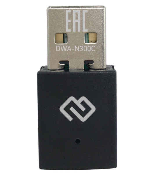 Сетевой адаптер WiFi Digma DWA-N300C N300 USB 2.0 (ант.внутр.) 1ант. (упак.:1шт)