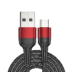 Кабель Rexant USB-A - Type-C, 5А, 50Вт, 1м, в черной нейлоновой оплетке, фото 1