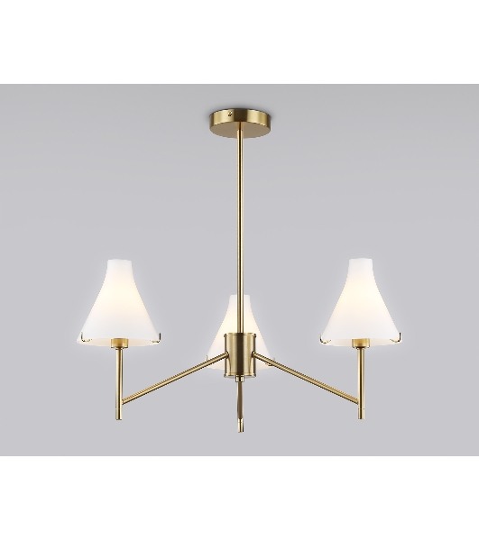 Люстра Ambrella light LH57131/3 BS/FR латунь/белый матовый E14/3 max 40W D650*590