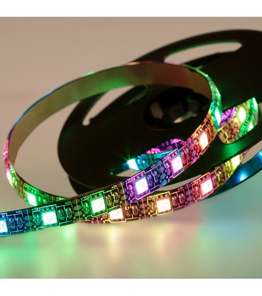 Лента светодиодная с USB коннектором 5 В, 10 мм, IP65, SMD 5050, 60 LED/m, цвет свечения RGb