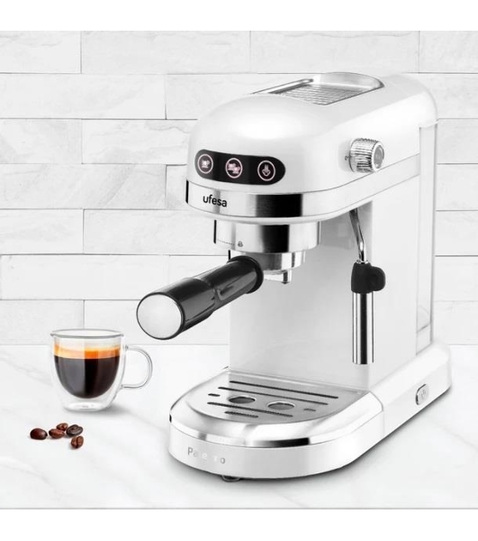 Кофеварка рожковая Ufesa PALERMO WHITE белый, исп. кофе - молотый, 1.5 л, 1350 Вт, 20 бар
