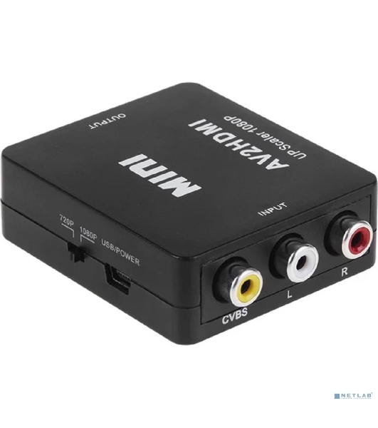Конвертер Rexant 3 RCA на HDMI пластик, черный