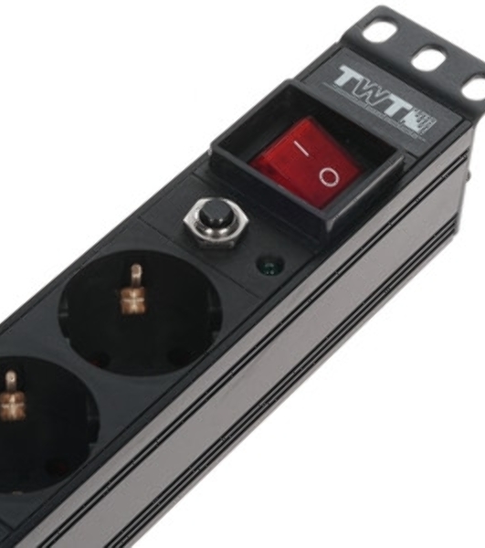 Блок распределения питания Lanmaster TWT-PDU19-10A8P-3.0 гор.размещ. 8xSchuko базовые 10A Schuko 3м