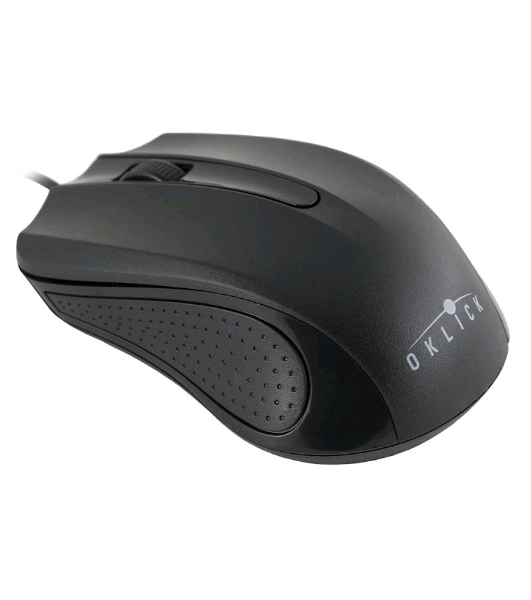 Мышь проводная Oklick 225M черный, 1200 dpi, USB, кнопки - 3