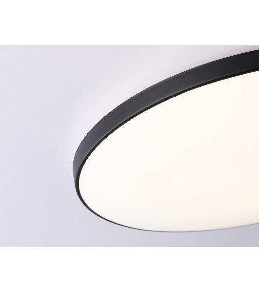 Потолочный светодиодный светильник Ambrella light FZ1224 BK черный IP44 13W 4200K D232*50 (Без ПДУ)