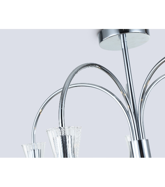 Люстра Ambrella light LH55651/5 СH/CL хром/прозрачный E14*5 max 40W D600*440