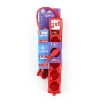 Фильтр-удл. Power Cube PC 3м 5р, красн. 10А/2,2кВт, фото2