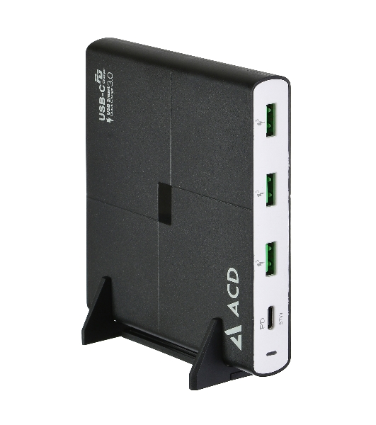 Сетевое зарядное устройство ACD-P904U-V1B 90Вт, 4xUSB 1PD+3QC, 3.6~20В/4.35А(max) RTL