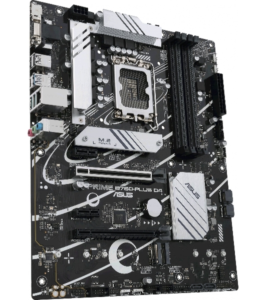 Материнская плата ASUS PRIME B760-PLUS D4, LGA 1700, Intel B760, 4xDDR4, 4xSATA, 3xM.2, 1xPCIe 4.0 x4, 1xPCIe 5.0 x16, 1xHDMI, 1xDP, 1xVGA, 1x 2.5Gb LAN, 1xUSB 3.2 Gen 2, 2xUSB-A 3.2 Gen 2, 3x3.5 мм, 7.1, ATX