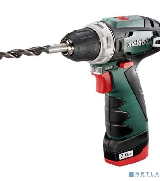 Дрель-шуруповерт Metabo PowerMaxx BS, 12 В, 2 Ач, 34 Нм, щеточный