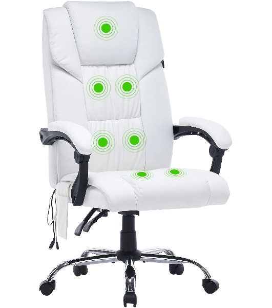 Кресло Cactus CS-CHR-OC02M-WT белый, экокожа
