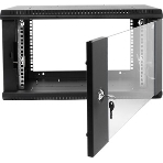 Шкаф коммутационный ЦМО (ШРН-9.500-9005) настенный 9U 600x529 мм пер. дв. стекл 200 кг черный 470 мм 180 град., фото8