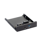 Планка USB на переднюю панель ExeGate U3H-617, 3,5', 1хUSB3.0+1хTypeC, черная, подсоед-е к мат. плат, фото 1