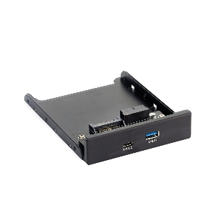 Планка USB на переднюю панель ExeGate U3H-617, 3,5', 1хUSB3.0+1хTypeC, черная, подсоед-е к мат. плат