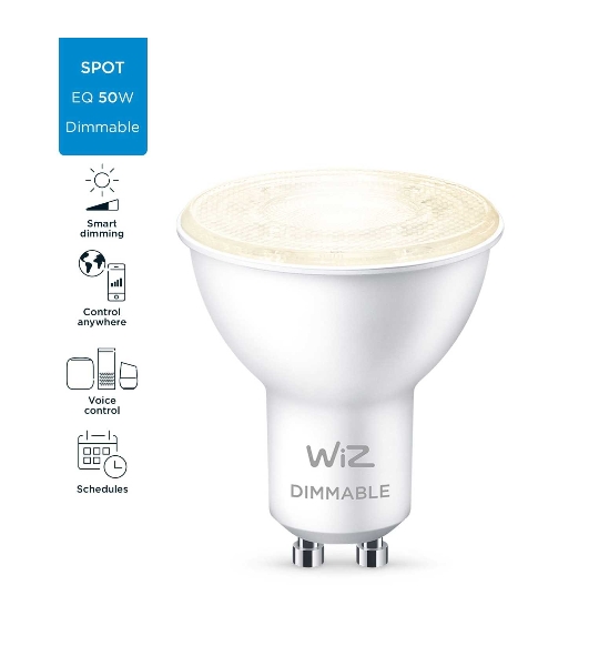 Лампа светодиодная WiZ Wi-Fi BLE 50W GU10 927 DIM 1PF/6