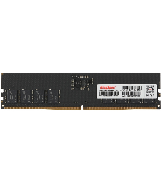 Оперативная память KingSpec DDR5, 16GB (1x16GB), 4800MHz, CL40, DIMM