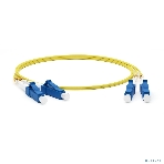 Патч-корд Hyperline волоконно-оптический (шнур) SM 9/125 (OS2), LC/UPC-LC/UPC, duplex, LSZH, 10 м FC-D2-9-LC/UR-LC/UR-H-10M-LSZH-YL (FC-9-LC-LC-UPC-10M), фото 1