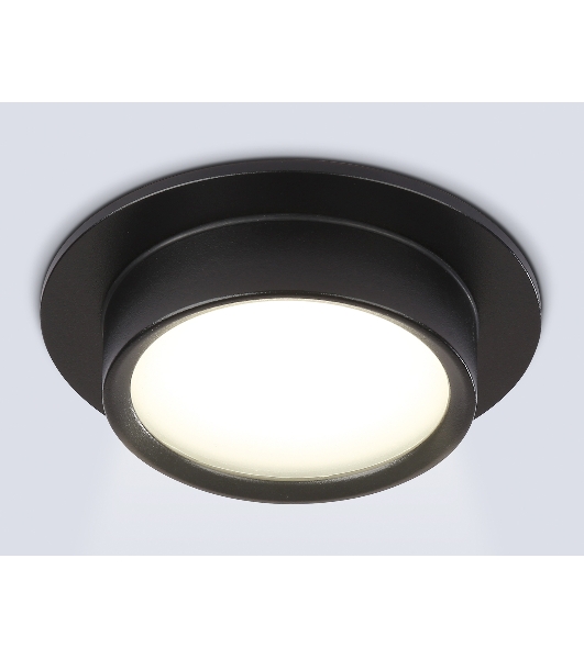 Светильник встраиваемый Ambrella light TN6735 BK черный IP44 GX53 D110*57
