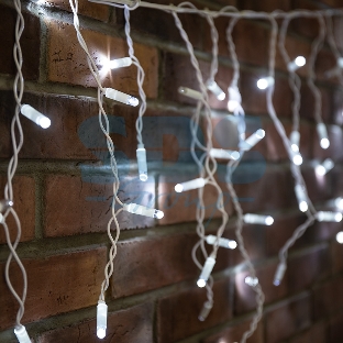 Гирлянда Neon-night 'Айсикл' 4,8х0,6 м, с эффектом мерцания, белый ПВХ, 176 LED, белый, 230В