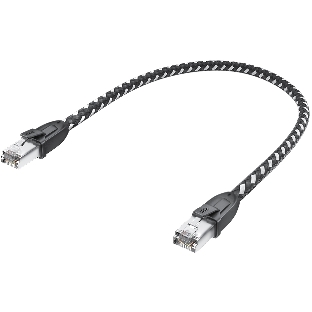 Патч-корд GCR PROF прямой 3.0m, UTP медь cat.6, STRONG черно-белый нейлон, ethernet high speed 10 Гбит/с, T568B, GCR-52778