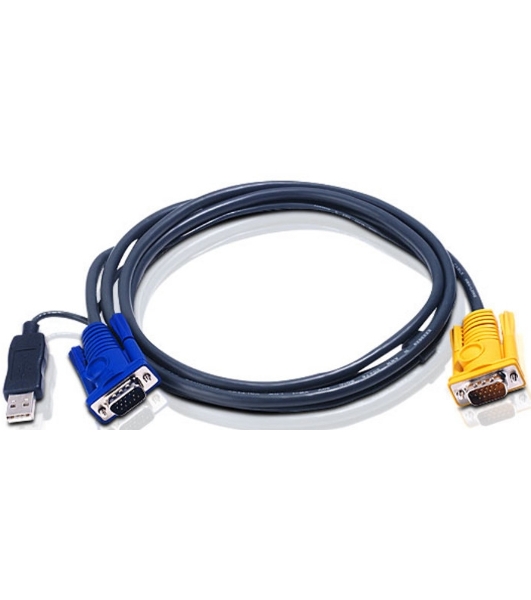 Переключатель ATEN 2L-5202UP Шнур, монитор+клавиатура+мышь Intelligent CABLE HD15M/USBAM 1.8M