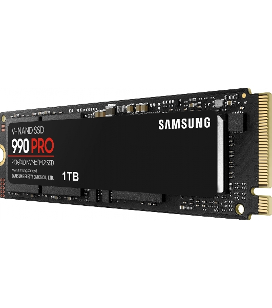 Накопитель SSD Samsung 990 PRO, 1000Gb, PCIe 4.0 x4, M.2 2280, NVMe, R/W 7450/6900
