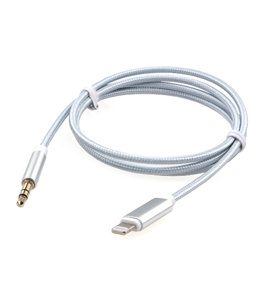 Кабель-переходник USB Cablexpert CCAB-AP35M-1M-W, Lightning/Jack3.5, Mobile, 1м, белый, коробка