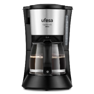 Кофеварка капельная Ufesa CG7125 Capriccio 12 DelUX черный/серебристый, исп. кофе - молотый, 1.2 л, 680 Вт.