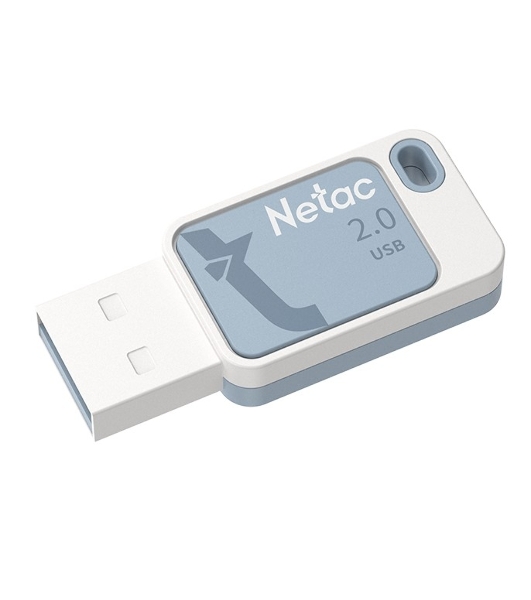 Флешка USB Netac UA31 (NT03UA31N-008G-20BL), 8Gb, USB 2.0, R/W 110/45, синий/белый