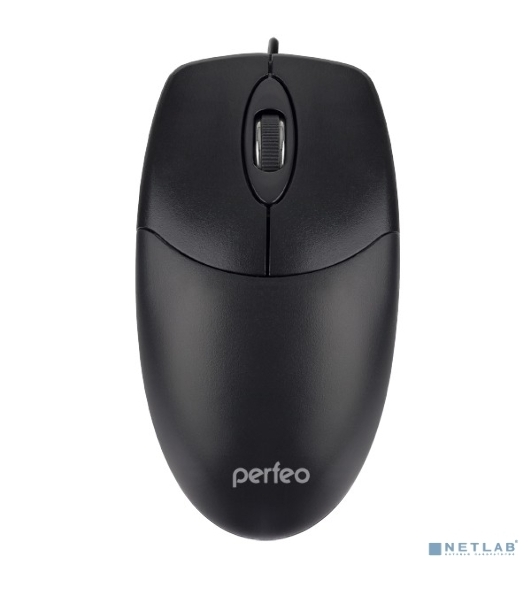 Мышь проводная Perfeo DEBUT черный, 1000 dpi, USB, кнопки - 3
