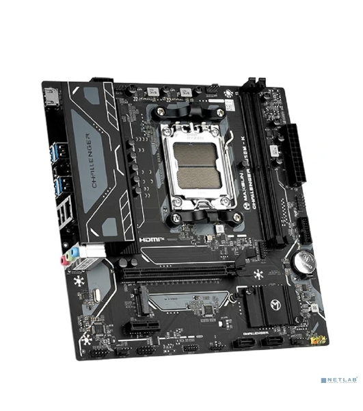 Материнская плата Maxsun Challenger B850M-K, AM5, AMD B850, 2xDDR5, 2xSATA, 1xM.2, 1xPCIe 5.0 x16, 1xPCIe 3.0 x1, 1xHDMI, 1x1Gb LAN, 4xUSB-A 5Gbps, 2xUSB-A 2.0, 2x3.5 мм, 5.1, mATX