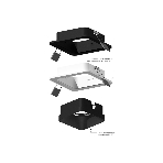 Корпус светильника C7902 SBK черный песок 90*90*H32mm MR16 GU5.3, фото7