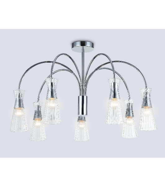 Люстра Ambrella light LH55653/7 СH/CL хром/прозрачный E14*7 max 40W D745*460
