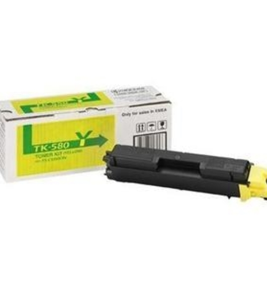 Картридж лазерный Kyocera TK-580Y (1T02KTANL0) желтый для FS-C5150DN 2800 стр.
