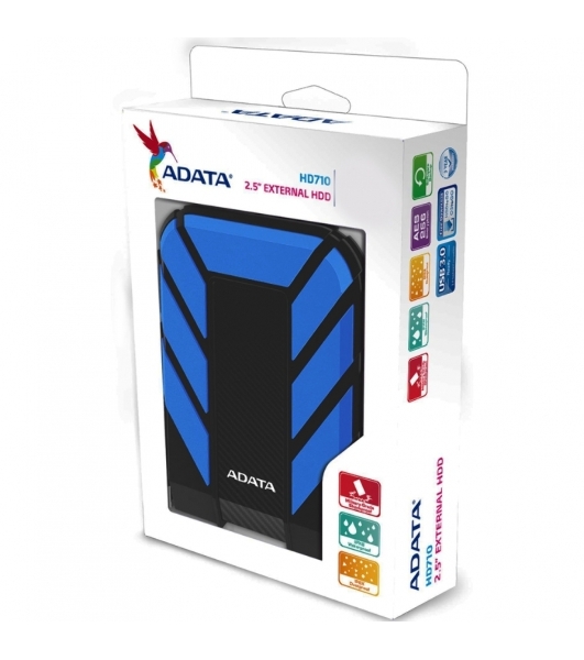 Внешний HDD 2.5' ADATA HD710, 2TB, USB 3.2 Gen 1 Type-A, 5400 rpm, синий