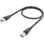 Патч-корд GCR PROF прямой 3.0m, UTP медь cat.6, STRONG черно-белый нейлон, ethernet high speed 10 Гбит/с, T568B, GCR-52778, фото3
