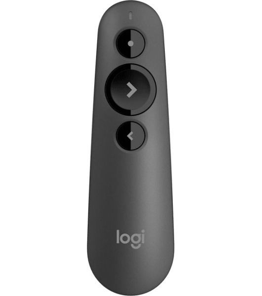 Презентер Logitech R500s Graphite черный, Bluetooth + 2.4 GHz, USB-ресивер, 3 программируемых кнопки, лазерная указка