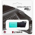 Флешка USB Kingston DataTraveler Exodia М (DTXM/256Gb), 256Gb, USB 3.2 Gen 1, R/W 150/60, черный/бирюзовый, фото5