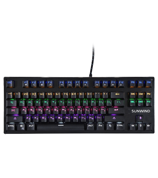 Клавиатура SunWind SW-K900G проводная, USB Type-A, чёрный