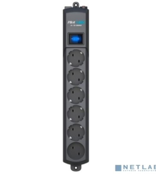 Сетевой фильтр Pilot S Max (5 euros + 1GP), 15A/3.5kVA, automatic, 7 m, graphite