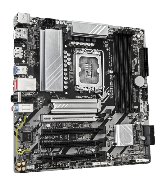 Материнская плата Gigabyte B860M DS3H WIFI6E, LGA1851, Intel B860, 4xDDR5, 4xSATA, 2xM.2, 1xPCIe 5.0 x16, 3xPCIe 4.0 x1, 2xDP, 1xHDMI, 1x2.5Gb LAN, Wi-Fi 6E, Bluetooth 5.3, 1xUSB-C 10Gbps, 2xUSB-A 10Gbps, 4xUSB-A 5Gbps, 7xUSB-A 2.0, 3x3.5 мм, 7.1, mATX