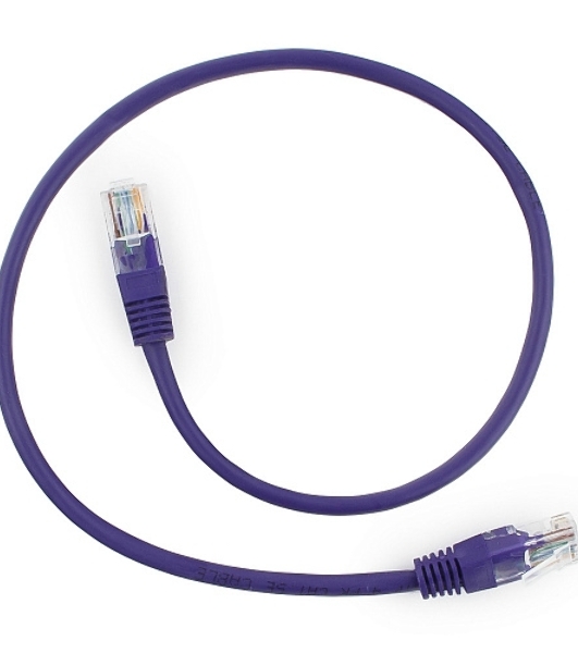 Патч-корд UTP Cablexpert cat.5e, 0.5м, литой, многожильный, фиолетовый