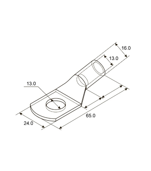 Наконечник ТМЛ Rexant 70–12–13 (70 мм² - Ø 12 мм) ГОСТ 7386-80 (в упак. 2 шт.)